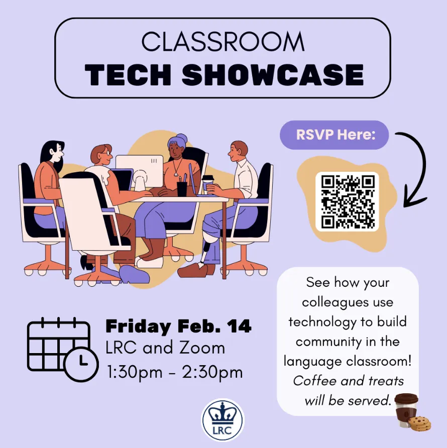 A flyer announcing the workshop "Classroom Tech Showcase"