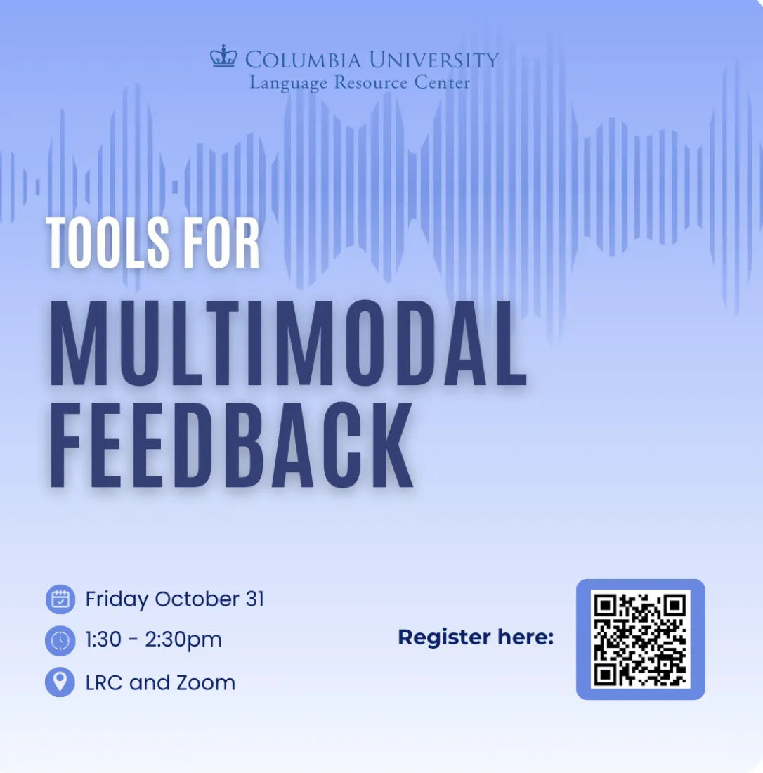 A flyer announcing the workshop "Tools for Multimodal Feedback"