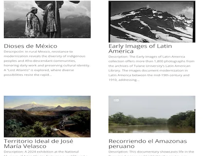 A screenshot of an OER resources hub, depicting 4 resources curated on the Topics in Climate Discourse website.