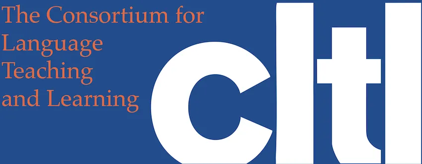 blue logo of the CLTL with large stylized white text that reads "cltl"