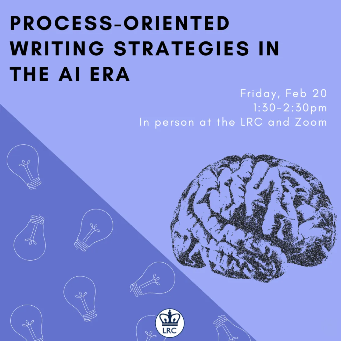A flyer announcing the workshop "Process-oriented Writing Strategies in the AI Era"